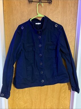 Maurices Navy Military-Style Utility Jacket